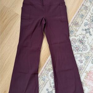 Athleta Deep Burgundy Flare Pants